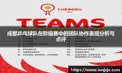 成都乒乓球队在欧锦赛中的团队协作表现分析与点评